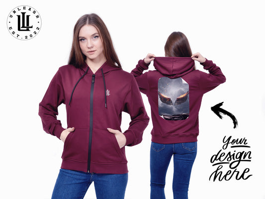 Custom Unleash Women's Zip-Up Hoodie