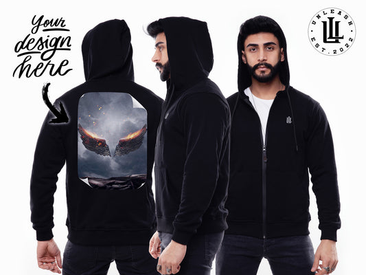 Custom Unleash Men's Zip-Up Hoodie